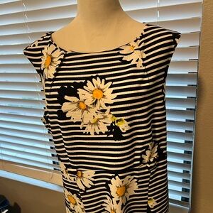 Shelby & Palmer Black and White A-Line Dress with Bateau Neckline